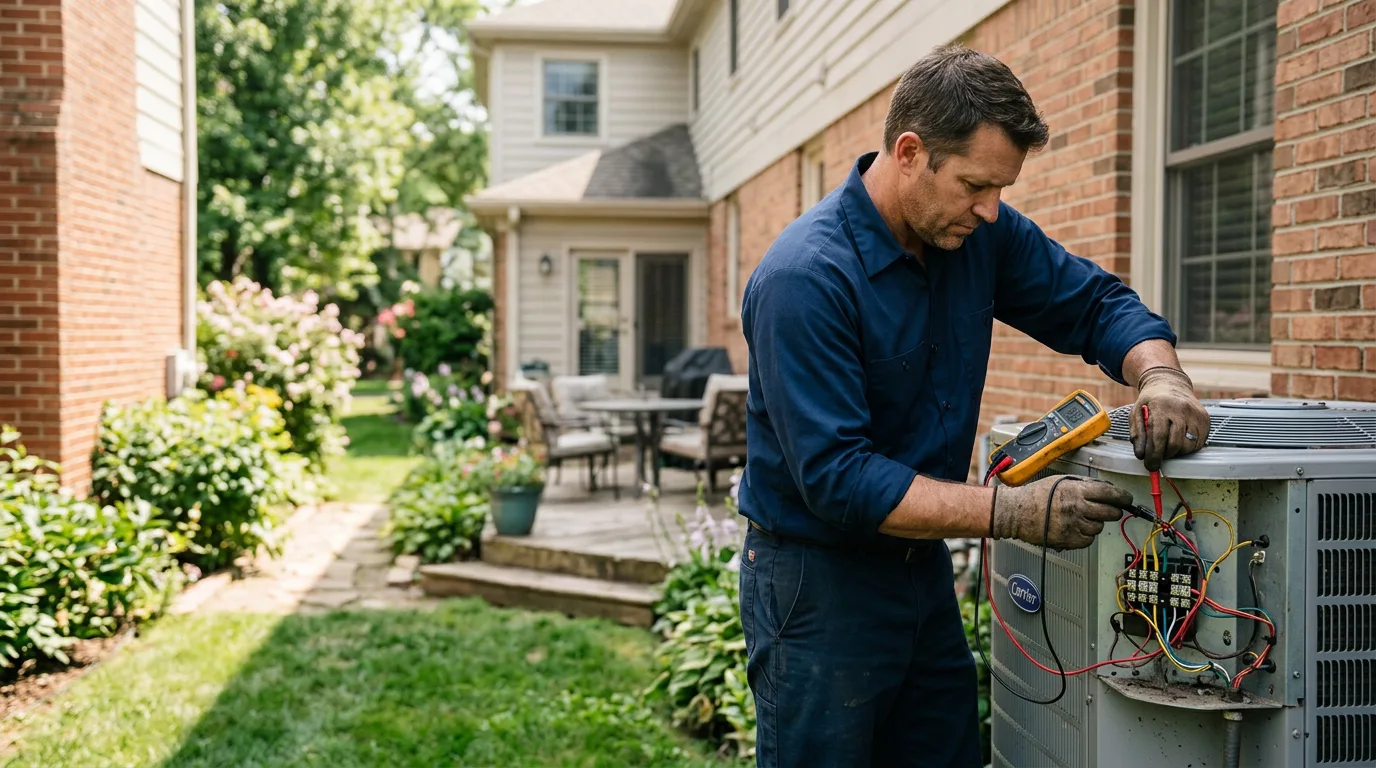 HVAC technician working near Hooversville, PA
